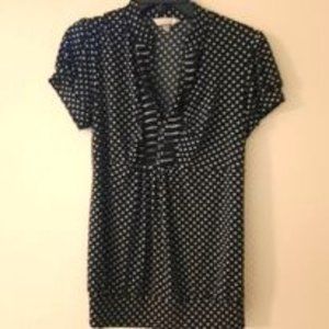 Speechless Black&White Pokadot Top Size L